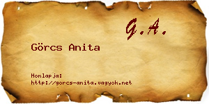 Görcs Anita névjegykártya